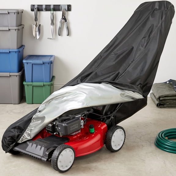 Heavy Duty Lawn Mower Cover, Waterproof 210D Oxford Fabric, Tear Resistant Outdoor Shield