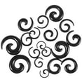 thumbnail image 2 of 9 Pairs of Acrylic Spiral Taper Tunnel Ear Stretcher Expander Plugs---Black, 2 of 7