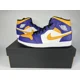 thumbnail image 2 of N I-K-E A i r-Jor-dan 1 Mid Lakers Purple University Gold Retro DQ8426-517 Mens New, 2 of 6