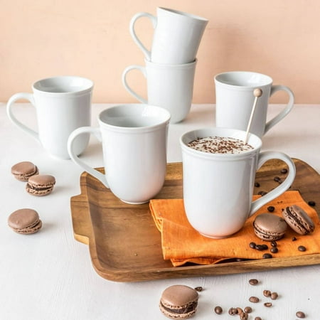 Porcelain Egg Cup Set - Better Homes & Gardens Porcelain Scalloped Mug, White, Set of 6