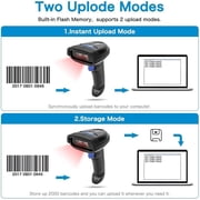 NETUM Bluetooth 1D Barcode Scanner, 3-in-1 Wireless CCD Scanner for Screen Scanning, Handheld Bar Code Reader Work with Windows, Mac,Android, iOS(Black）