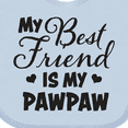 thumbnail image 4 of Inktastic My Best Friend is My Pawpaw with Hearts Boys or Girls Baby Bib, 4 of 4