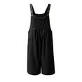 thumbnail image 6 of Women’s Summer Casual Adjustable Strap Linen Short Overalls - Loose Bib Jumpsuit for Beach/Errands, 6 of 6
