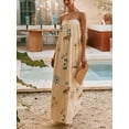 thumbnail image 3 of Women's Bohemian Print Cami Maxi Dress with Pockets 95% Cotton 5% Spandex Comfortable Everyday Dress Easy Care, 3 of 7