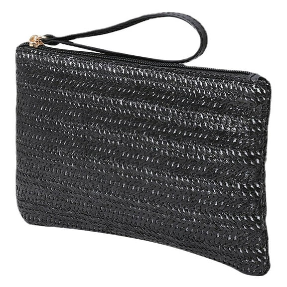 ELAYARD purse for girls Woven Change Purse Black 1Pack for Walking