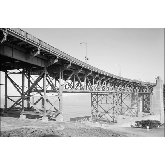 24"x36" Gallery Poster, Golden Gate Bridge trusses, CA 31 14