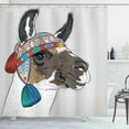 thumbnail image 1 of Ambesonne Llama Shower Curtain, Abstract Pattern, 69"Wx75"L, Multicolor, 1 of 3