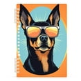 thumbnail image 2 of Dog Sunglasses Circle Ring Binder Notebook Journey Note Diary College Ruled Spiral Notebook Study Loose Leaf Paper A5 60 Pages, 2 of 8
