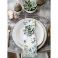thumbnail image 2 of Leaf Butterfly Cloth Napkins Set of 6 Reusable Dinner Napkins, Watercolor Sage Green Purple Floral Cocktail Napkin Washable Table Napkins for Wedding/Holiday Party/Baby Shower 20"x20", 2 of 7