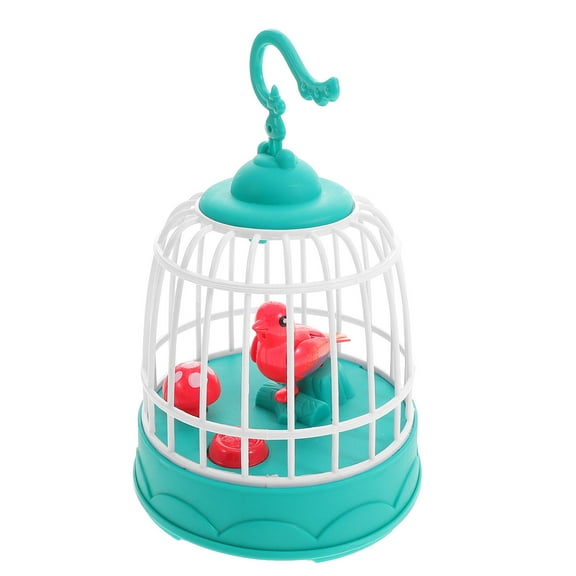 GETAJGHSD Live Pets Toys Birdcage Toy Green Plastic Realistic Chirping and Singing for Children Home Decor 1 Pcs