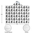 thumbnail image 3 of Wearable Blanket,White Bigfoot and Tree Pattern Hooded Wearable Sherpa Blanket for Adults & Teens,Winter Poncho Shawl Wrap Cape Thick Warm,50"x60", 3 of 5