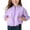 Purple, variant on Girls Lightweight Zip Up Jacket UV Protection Purple Long Sleeve Bomber Style Pockets Adjustable Hem Kids Girl Spring Summer 2T-7,Size 6-7T