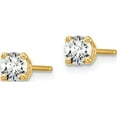 thumbnail image 2 of 14K Yellow Gold Lab Grown Diamond 1/3Ctw Certified Vs/Si, D E F, 4-Prg Earrings Made In United States em1006-033c-ld, 2 of 5