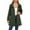 Green, variant on Women's Water Resistant Windbreaker Jacket Long Sleeve Mid Length Outerwear For Hiking Travel And Daily Wear