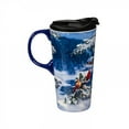 thumbnail image 4 of Cypress Home Ceramic Travel Cup, 17 Oz. ,W/Box, Merry Little Christmas Bear, 4 of 7