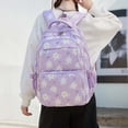 thumbnail image 2 of GPOECD Cute Large Capacity Printed Backpack Set for Female High School Junior High School and Elementary Student School Backpack Purple,One Size, 2 of 5