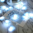thumbnail image 1 of Fiudx Lámparas Colgantes Románticas con Forma de Corazón, Diseño de Tela de Seda, Luz Led Cálida, Decoración para Bodas, Uso Interior y Exterior, Funciona con Pilas, Cadena de 3 M, 10 Luces de Corazó, 1 of 3
