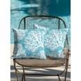 thumbnail image 3 of Outdoor Pillows Waterproof, Aqua Blue Coastal Throw Pillows with Inserts Included, Summer Nautical Ocean Beach Indoor Outdoor Decorative Lumbar Pillow for Bed/Couch/Patio 16"x16", 2Pcs, 3 of 8