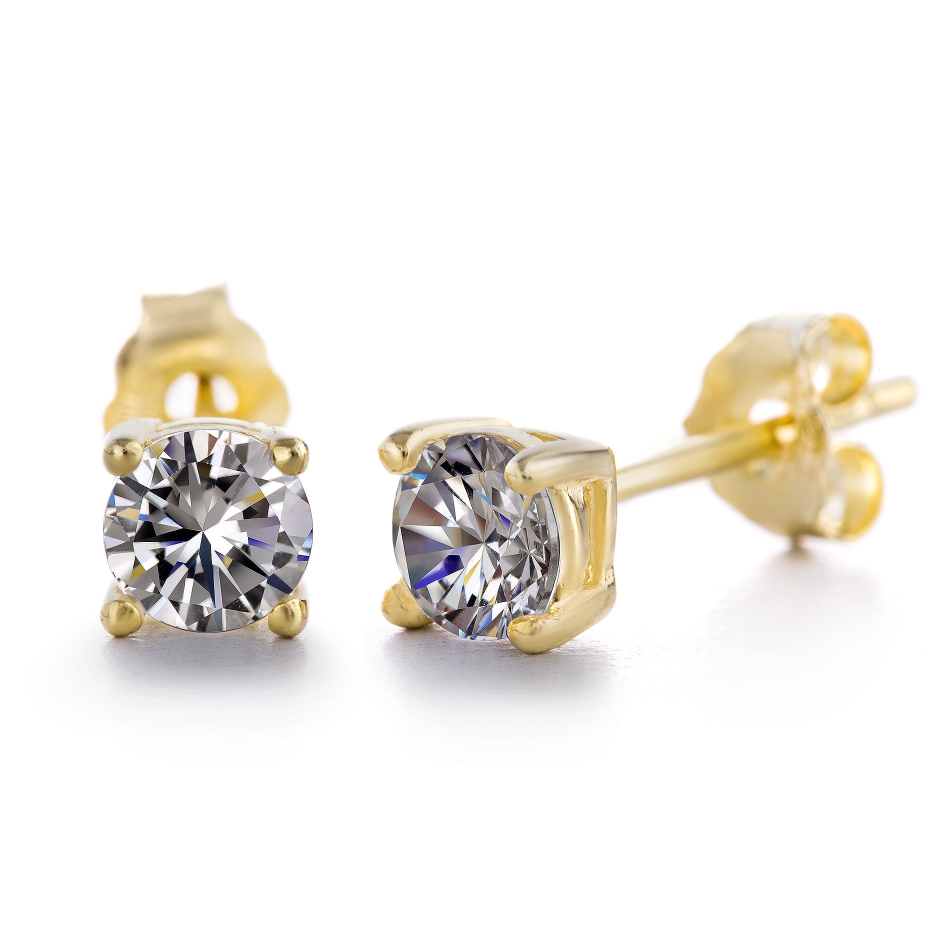 Details about   14k 14kt Yellow Gold Madi K CZ Oval Post Earrings 