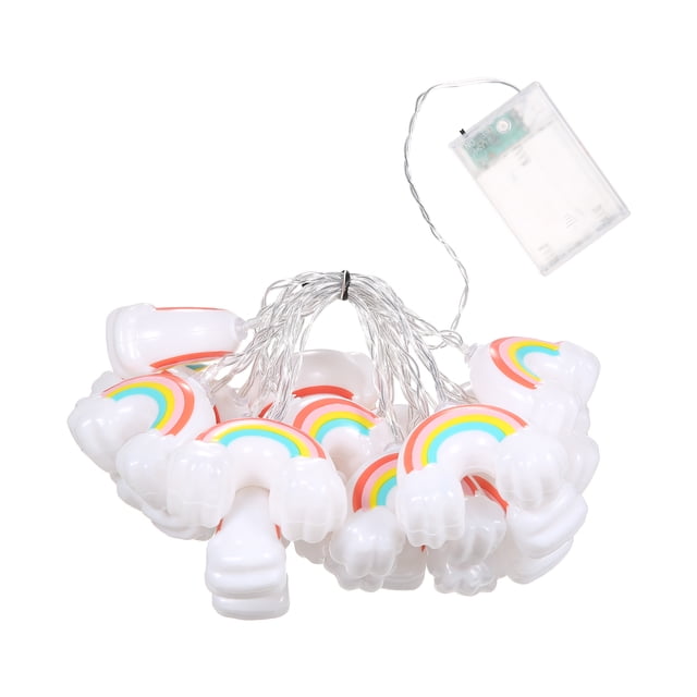 10FT 20LED Luces de cadena de arco iris Luces de hadas decorativas navideñas Luces colgantes LED Mod Tomshoo 3m