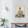 thumbnail image 3 of Church Canvas Wall Art Christian Gift Church Pictures Wall Decor Religious Abstract Churchs Painting Wall Art for Bedroom Bathroom Living Room Prints Artwork Framed - 16x20 Inch White, 3 of 3