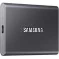 thumbnail image 1 of Samsung T7 Portable SSD - MU-PC1T0T/AM - USB 3.2 (Gen2, 10Gbps) External SSD - 1TB - Grey [Open Box], 1 of 6