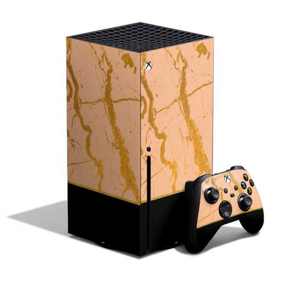 Skinit Marble Pink Gold and Black Marble Xbox Series X Bundle Skin