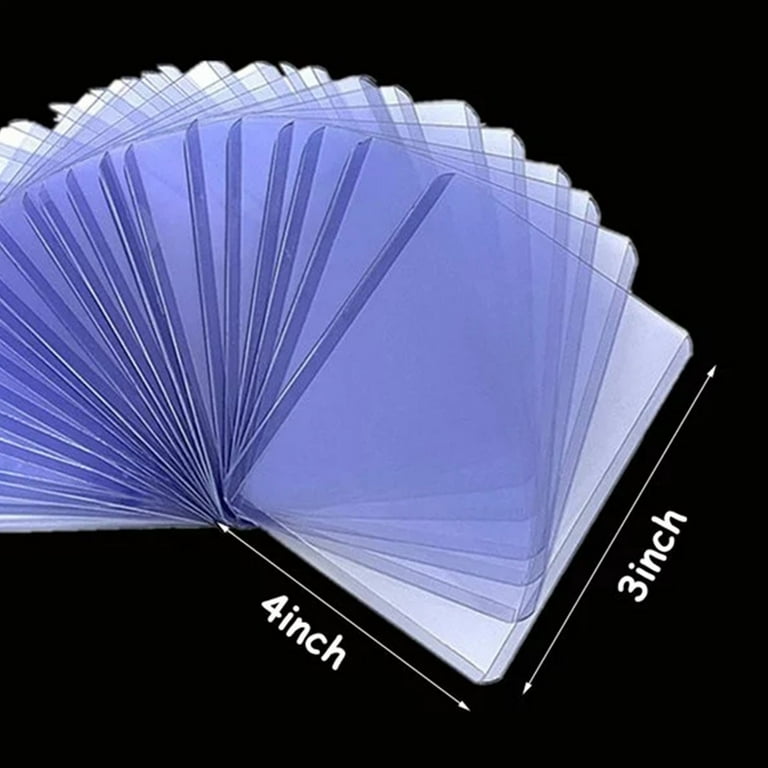 hard plastic trading card sleeves trading card plastic sleeves Trading Card Sleeves Hard Plastic Clear Case Holder 200 Baseball Cards Topload