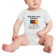 thumbnail image 2 of Not Only Am I Perfect, I'm Cameroonian Too! Baby Bodysuits Newborn Clothes (White, 3-6 Months), 2 of 5