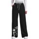 thumbnail image 1 of Pantalones de yoga estampados con cordón de pierna ancha y cintura elástica alta informal para mujer Pompotops  ulkah938617, 1 of 5