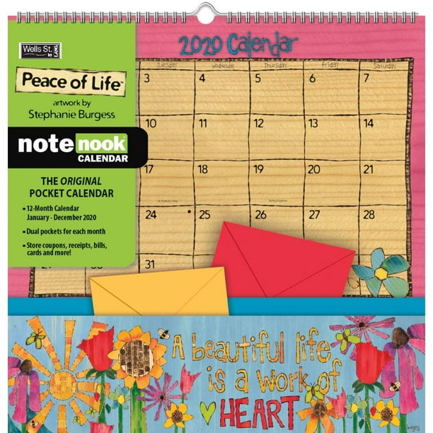 Wells Street by LANG, 2020 Peace of Life Pocket Wall Calendar Walmart