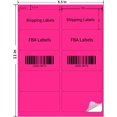 thumbnail image 2 of shiyou-Shipping Labels Stickers, 2"×4" Printable Fluorescent Mailing Labels for Laser/Inkjet Printing- Matte, Permanent Adhesive Sticker (Fluorescent Pink), 2 of 4