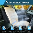 thumbnail image 4 of Paffenery Luxury Heated and Cooling Car Seat Cover, Ventilated Cooling Car Seat Warmer Cushion 12-24V Universal Fit, Fashion Beige, 4 of 15