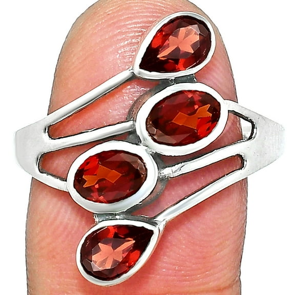 Hessonite Garnet 925 Sterling Silver Ring s.7 Jewelry R-1053 AGR1024_A_7