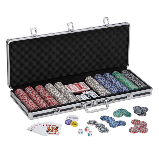 Juego de fichas de póquer Fat Cat Bling, 13,5 g, 500 fichas de arcilla con funda