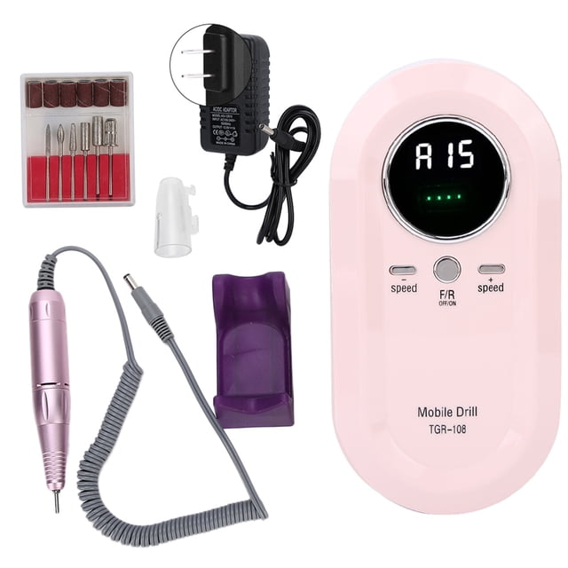 Pulidor de uñas eléctrico, pulidor de uñas eléctrico portátil recargable de 30000RPM, máquina rectificadora de manicura, verdadera excelencia