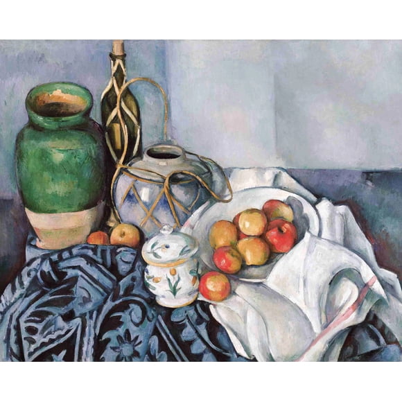 Vintage Paul Cezanne Garden Still Life Terracotta Pots 1890s Art Posters Canvas Painting And Prints Picture for Room Home Decor50 x 70 cm, unframed,SKU-02