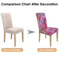 thumbnail image 7 of Set of 4 Artistic Paisley Bohemian Dining Chair Covers Vintage Floral Ethnic Retro Colorful Pattern Washable Polyester Stretch Slipcovers Removable Protector for Elegant Dining Room, 7 of 7