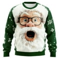 thumbnail image 3 of ChaoLingNeng Santa Christmas Sweaters for Men 2025 Funny Christmas Sweatshirts Crewneck 3D Printed Xmas Holiday Pullover Shirts, 3 of 5
