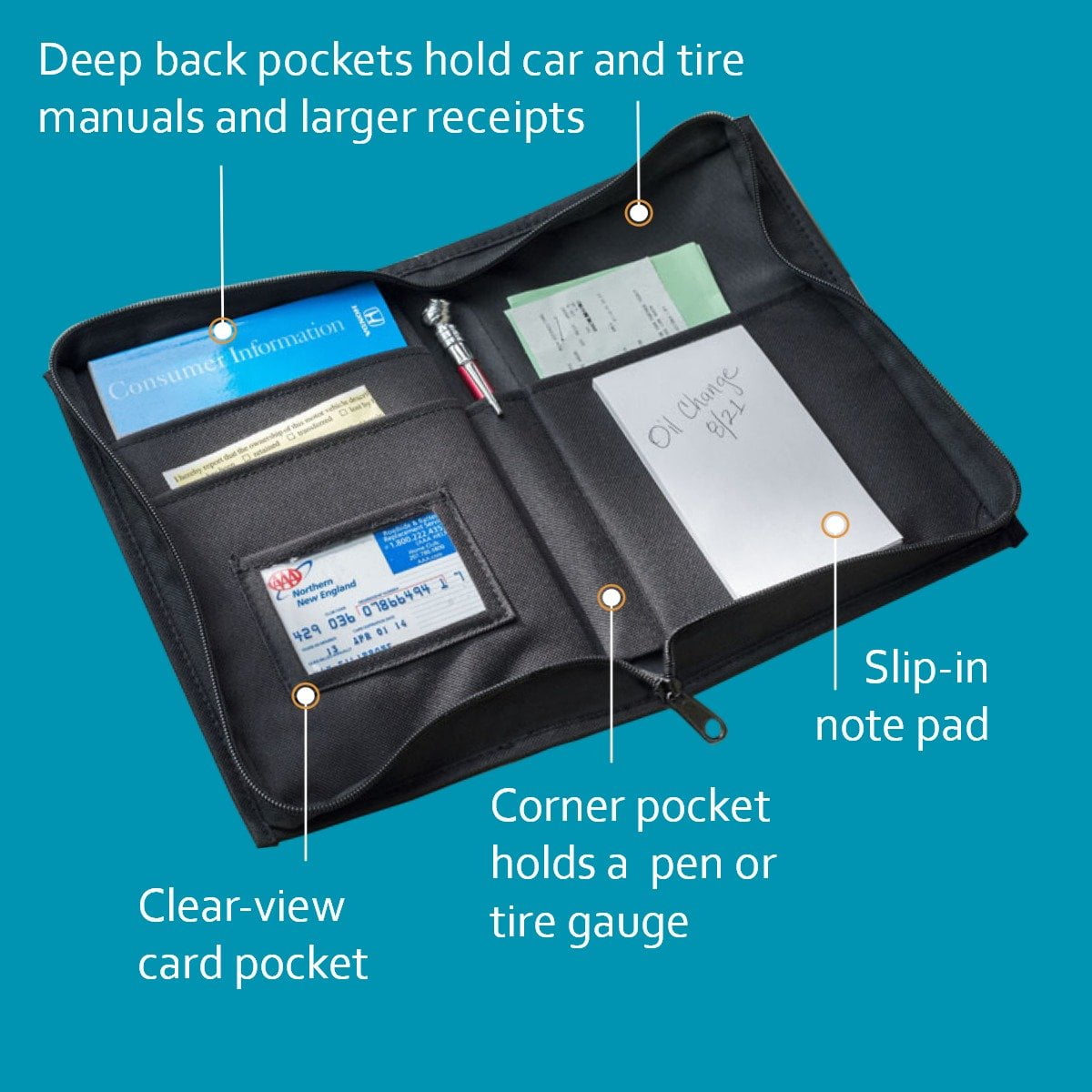 Automotive Interior Accessories Car Document Holder Blue ...