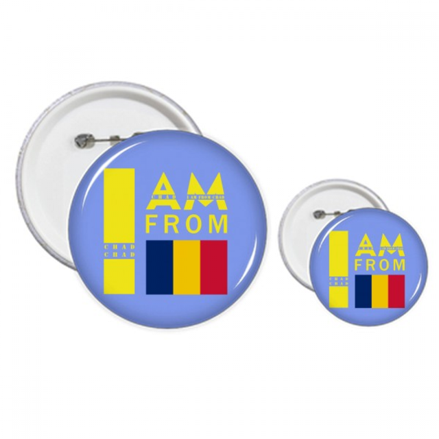 Kit de Conception de Badges et Boutons "I Am From Chad Pins"