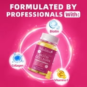 Collagen Gummies - Collagen Gummy Antioxidant with Biotin, Vitamins C - For Hair, Skin and Nails , 60ct