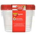 thumbnail image 1 of Food Storage Containers - Easy Seal Square Plastic Food Storage Containers - 4 Pack, 1 of 3