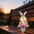 thumbnail image 4 of DAMAI Easter Night Light - Easter Bunny Nightlight Plug Into Wall, 6" Stained Glass, Holiday Decorations, Spring Home Décor, 4 of 6