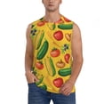 thumbnail image 1 of Fotbe Colorful Vegetables Men's Camiseta sin Mangas Estampada para Hombres, Playera Casual para Gimnasio, Entrenamiento, Playa-XX-Large, 1 of 7