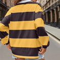 thumbnail image 3 of Tops Women Long Sleeve Oversized Shirt Loose Collared Preppy Pullover, 3 of 8