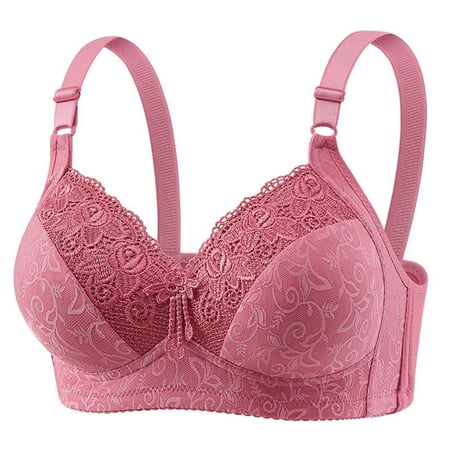 Mrasaso Holiday Gift Finder! Women Beach Fashion Women Polyester Bras Women s Gathering Breathable Wireless Underwear Comfortable & Supportive(1pc Bra) Red|L
