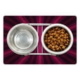 thumbnail image 1 of Hot Pink Pet Mat for Food and Water, Abstract Starburst Design Radial Lines Vibrant Colored Beams Futuristic, Non-Slip Rubber Mat for Dogs and Cats, 18" X 12", by Ambesonne, 1 of 2