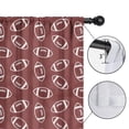 thumbnail image 4 of Blackout Kids Curtains,Maroon Footballs Pattern Childrens Insulated Curtains Set Of 2,Bedroom Essentials,Toddler Room Decor 42"x54", 4 of 5