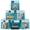 Blue-11inch, variant on Cube Storage Bins Brown Rattan Weaving Printing 11inch Collapsible Organizer